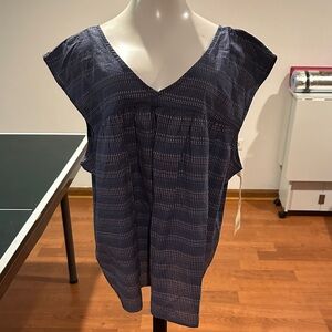 a.n.a Navy Patterned Blouse